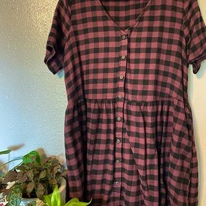Wild Fable Flannel Babydoll Dress NWOT
